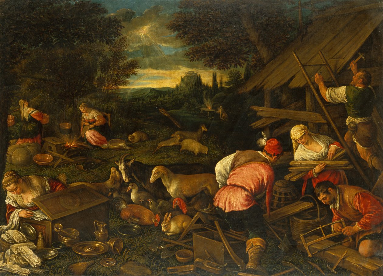 God speaks to Noah after the Flood, c.1578 by Jacopo and Bassano Francesco (F. da Ponte) Bassano