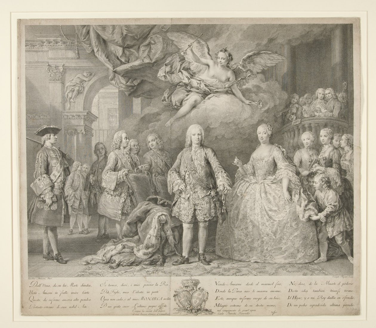Ferdinand VI and His Queen Maria Barbara of Braganza with Scarlatti and the Celebrated Italian Castrato Farinelli by Jacopo (after) Amigoni