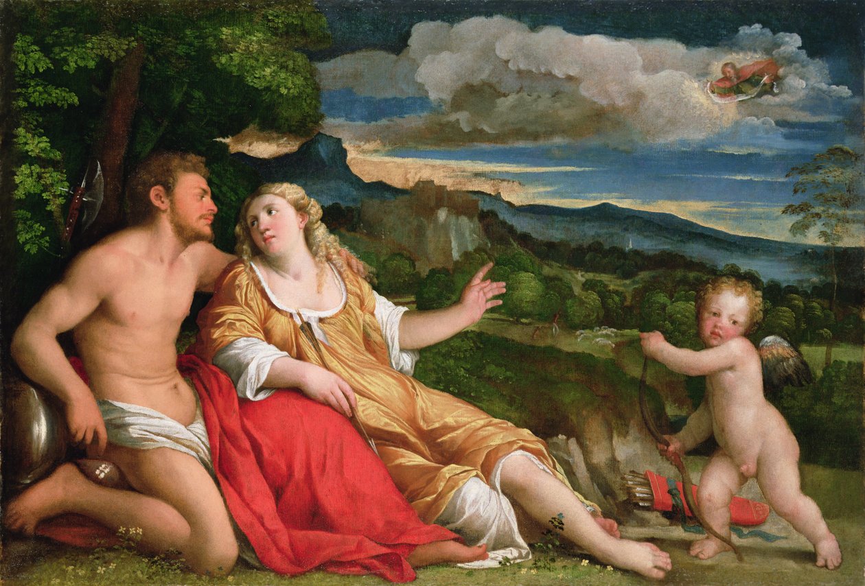 Mars, Venus and Cupid by Jacopo (c.1480 1528) Palma