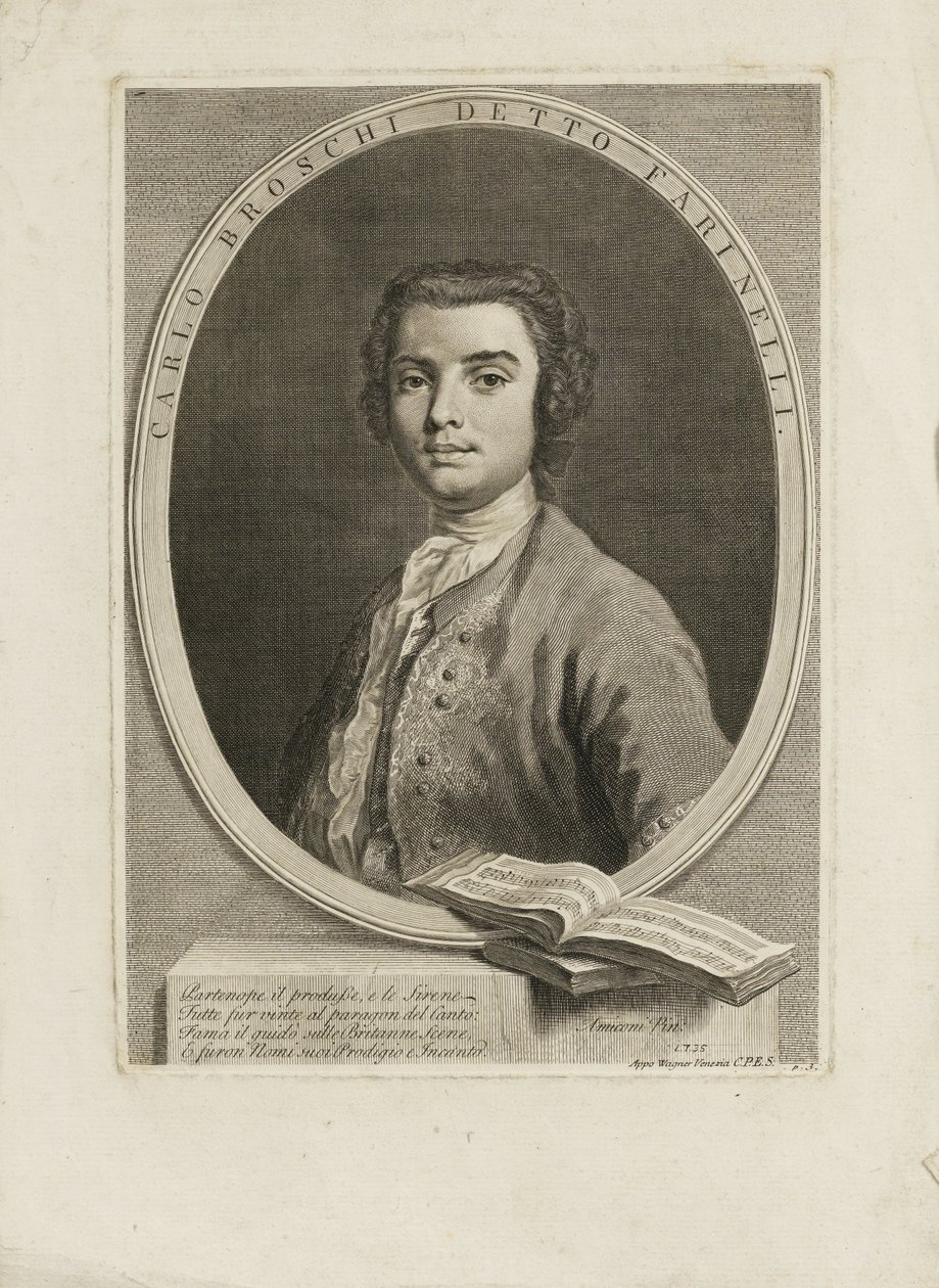 Portrait of the singer Farinelli Carlo Broschi 1705-1782, 1735 by Jacopo Amigoni