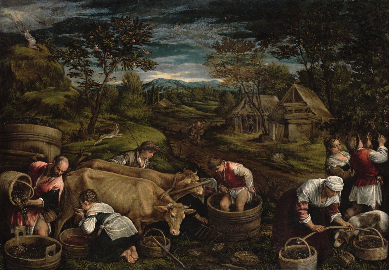 Harvest, (Moses Receives the Ten Commandments), 1576 by Jacopo Bassano