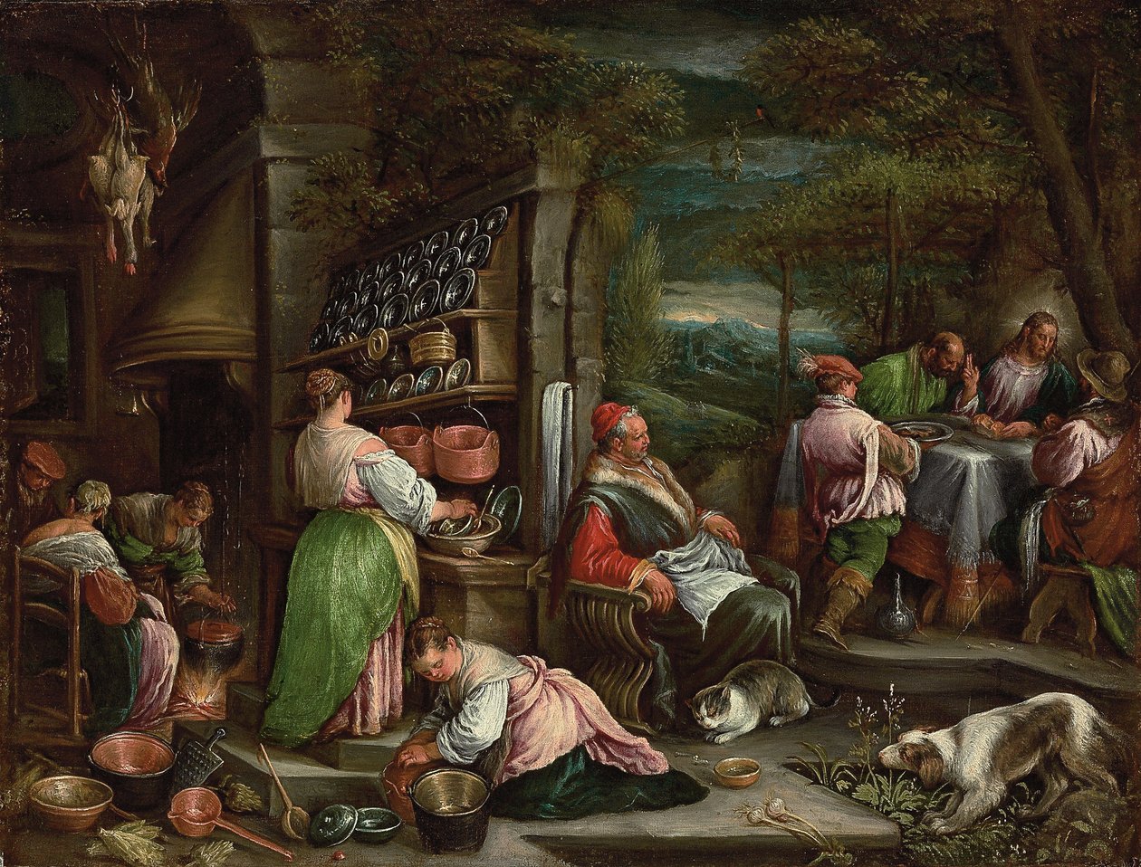 The Supper at Emmaus by Jacopo Bassano
