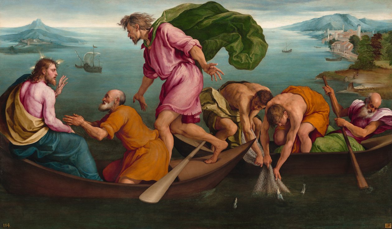 The Miraculous Draught of Fishes, 1545 by Jacopo Bassano il vecchio