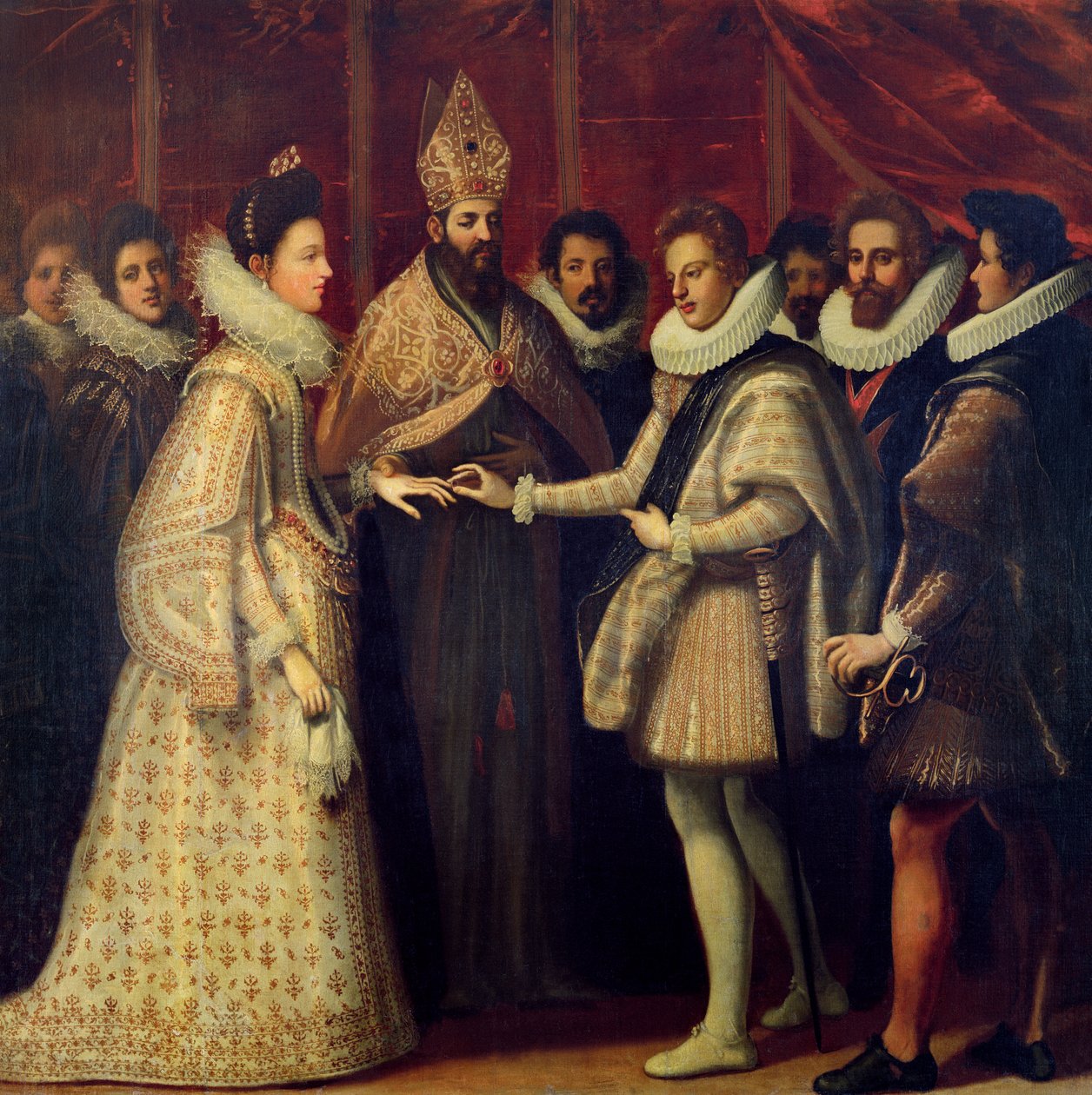 The Marriage of Catherine de Medici (1519-98) and Henri II (1519-59) 1533 by Jacopo Chimenti Empoli
