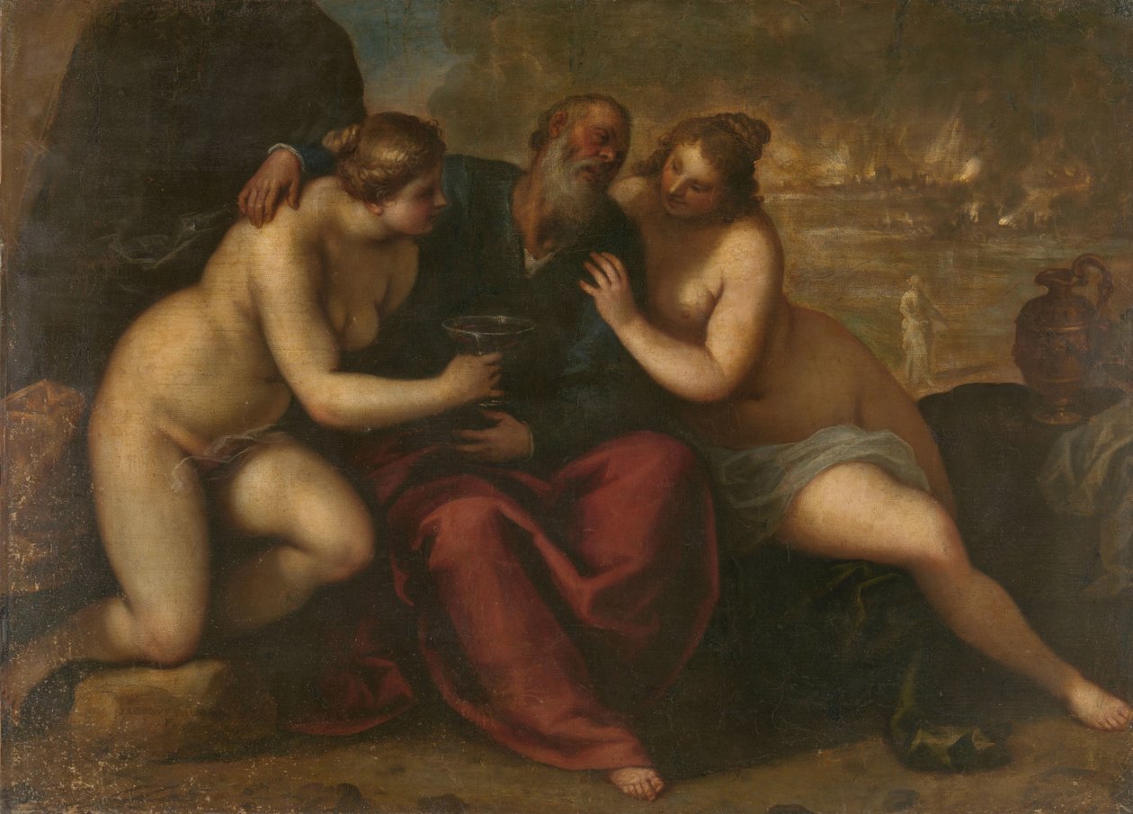 Lot and his Daughters by Jacopo Palma (il Giovane)