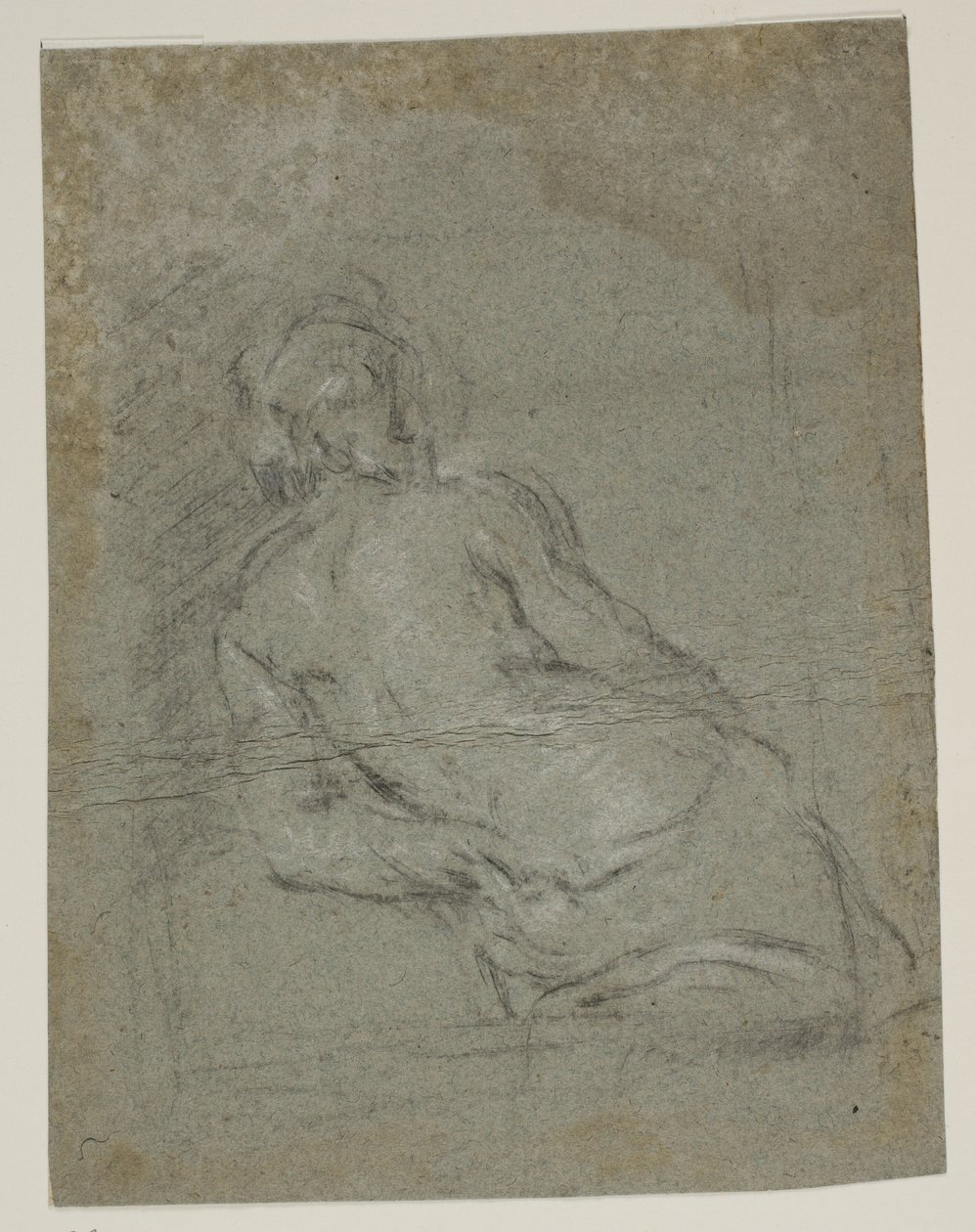 Half-Length, Semi-Nude Male Figure Leaning to the Left by Jacopo Palma