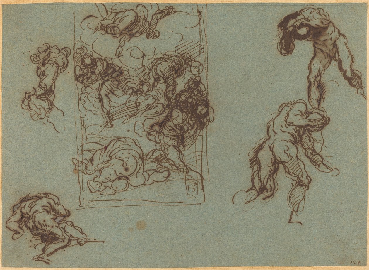 Figure Studies by Jacopo Palma il Giovane