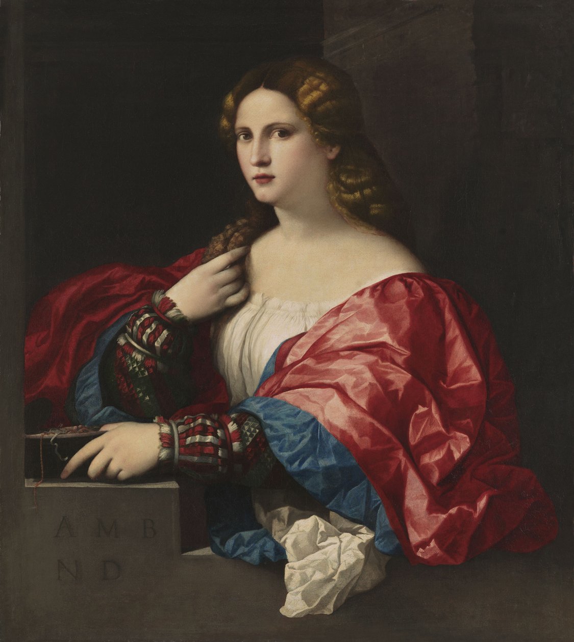 Portrait of a young woman La Bella by Jacopo Palma il Vecchio the Elder