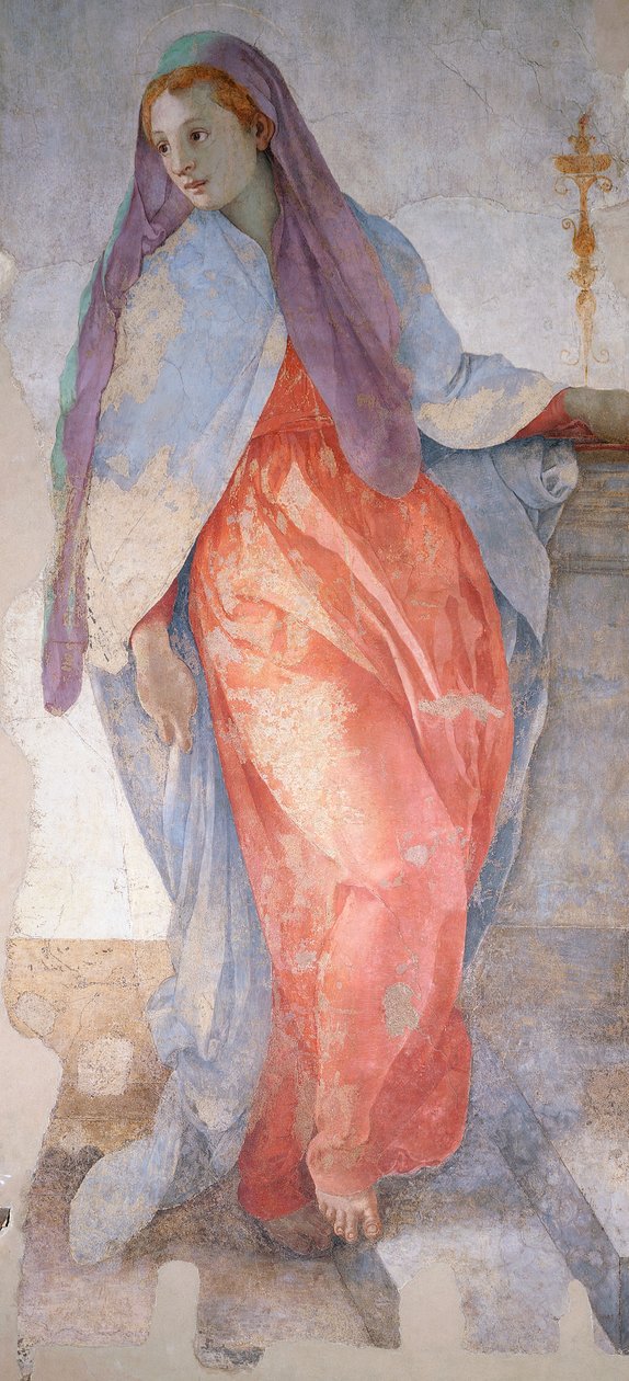 The Annunciation by Giacomo Carucci known as Pontormo (detail) by Jacopo Pontormo