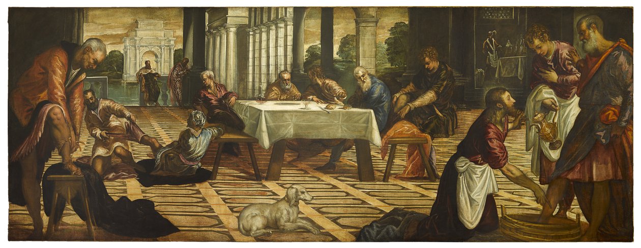 Christ Washing His Disciples Feet by Jacopo Robusti Tintoretto