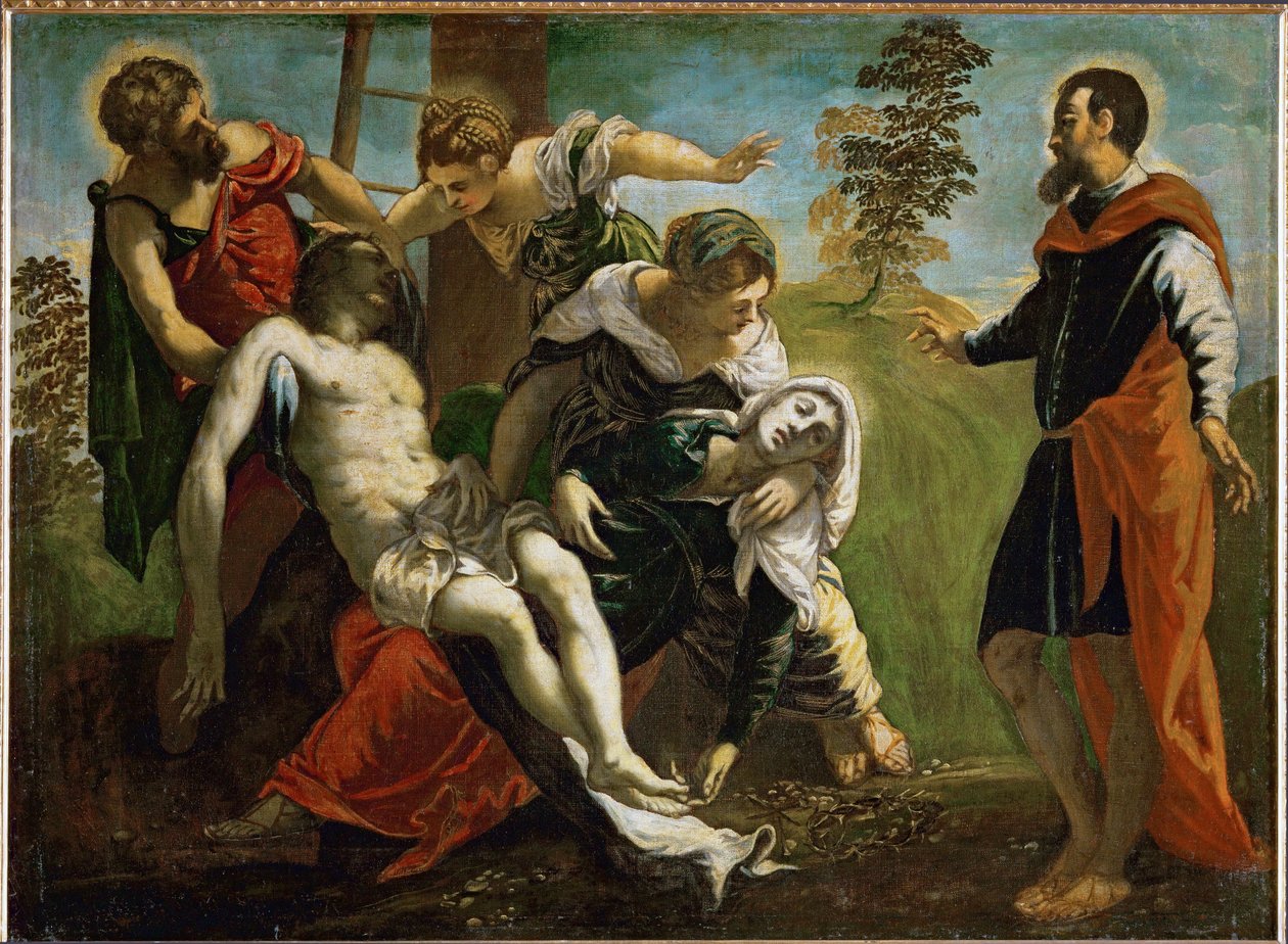 Descent from the Cross with Saint Mary and Mary of Magdala by Jacopo Robusti Tintoretto