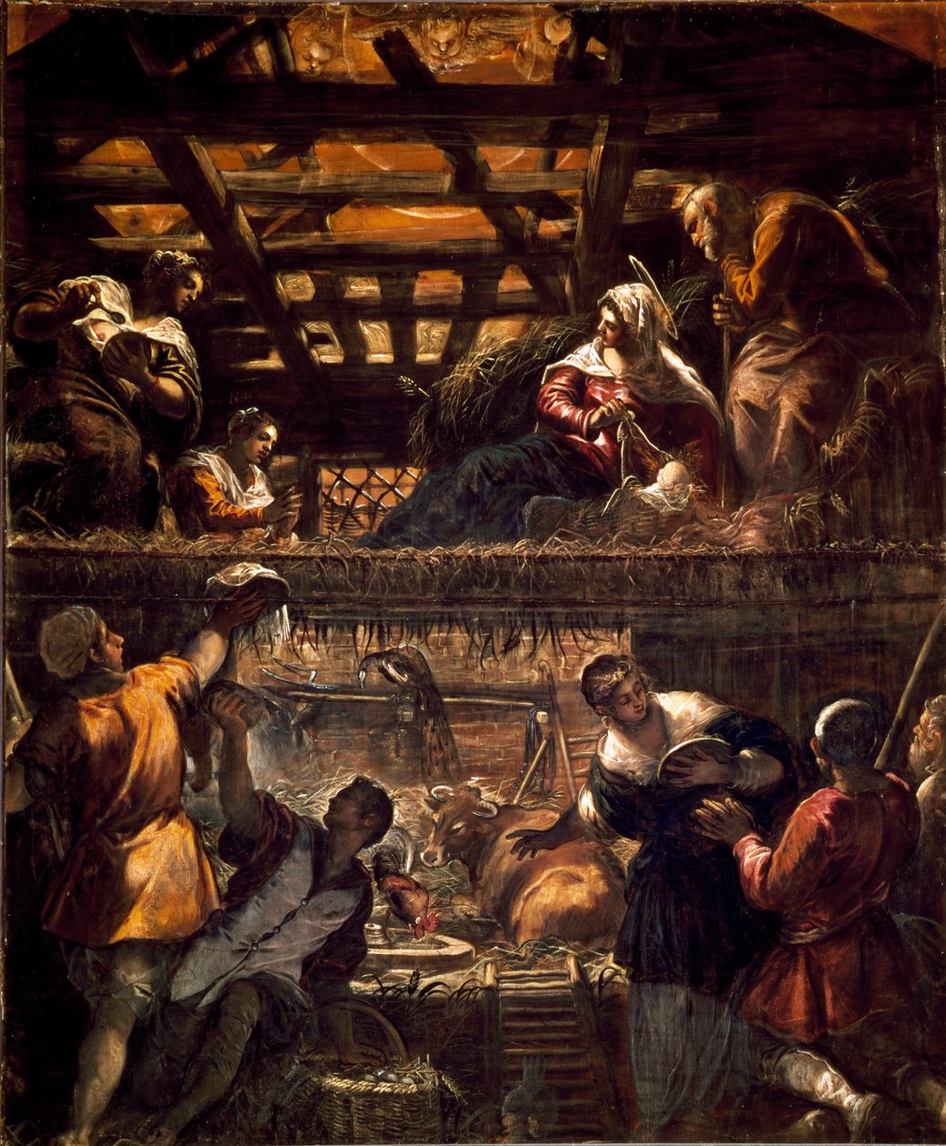 Paintings for the Great Hall of the Scuola di San Rocco: Adoration of the Shepherds by Jacopo Robusti Tintoretto