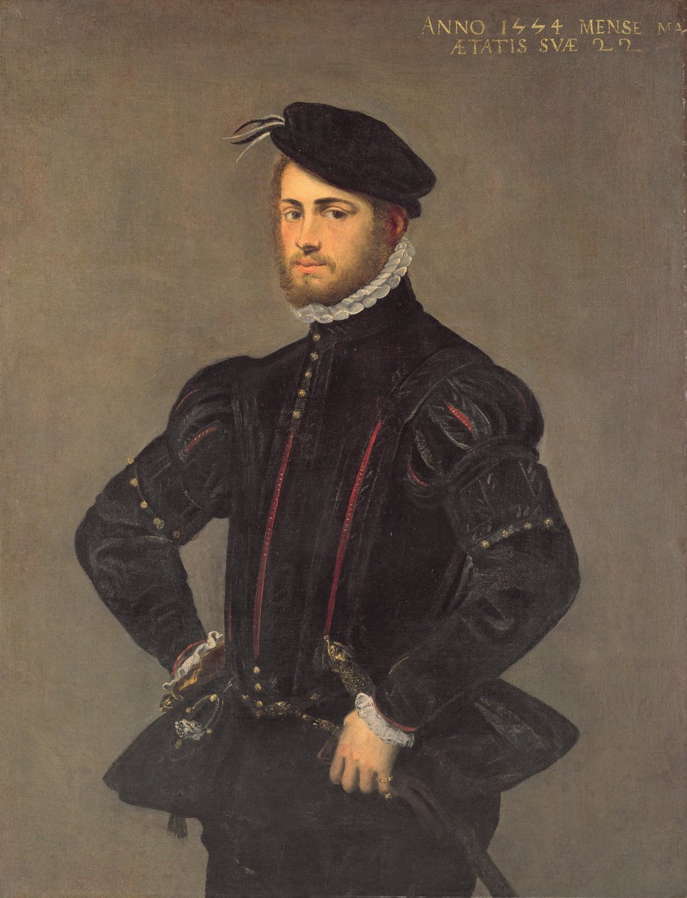 Portrait of a Young Man, aged 22 by Jacopo Robusti Tintoretto