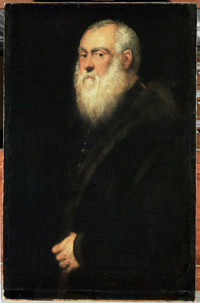 Portrait of an Elder Man with White Beard by Jacopo Robusti Tintoretto