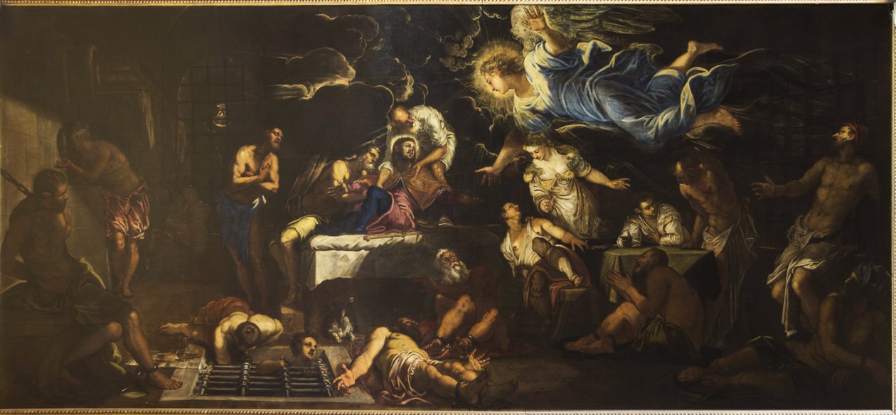 Saint Roch in Prison Visited by an Angel by Jacopo Robusti Tintoretto