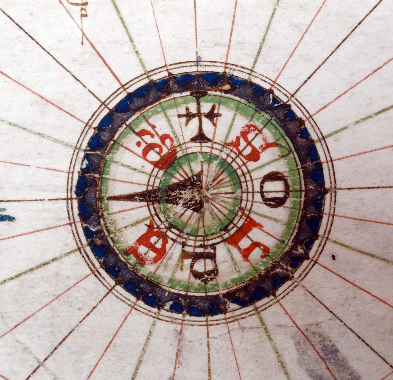 Compass point, Renaissance map of Europe, Jacopo Russo (after) 1528 by Jacopo Russo