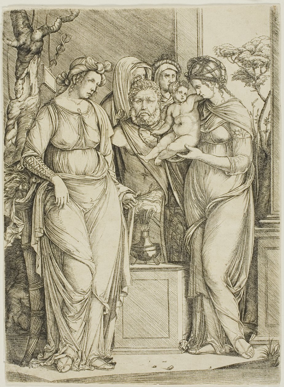 Sacrifice to Priapus, the larger plate by Jacopo de