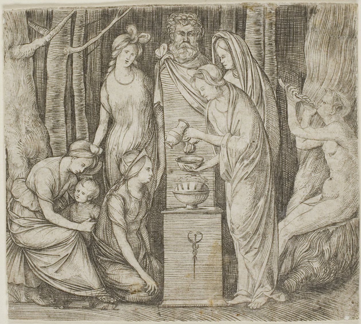 Sacrifice to Priapus, the smaller plate by Jacopo de