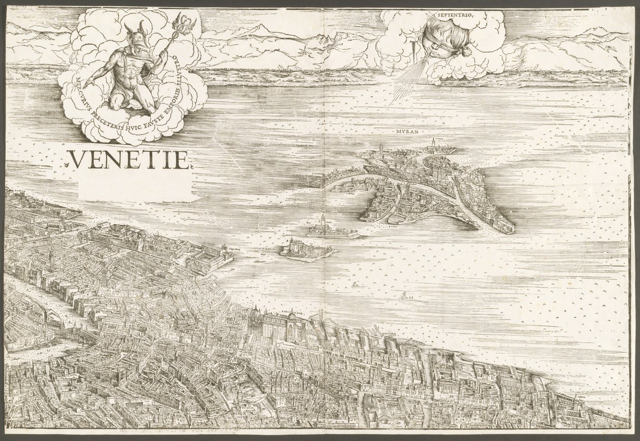 View of Venice [upper center block], 1500 by Jacopo de Barbari