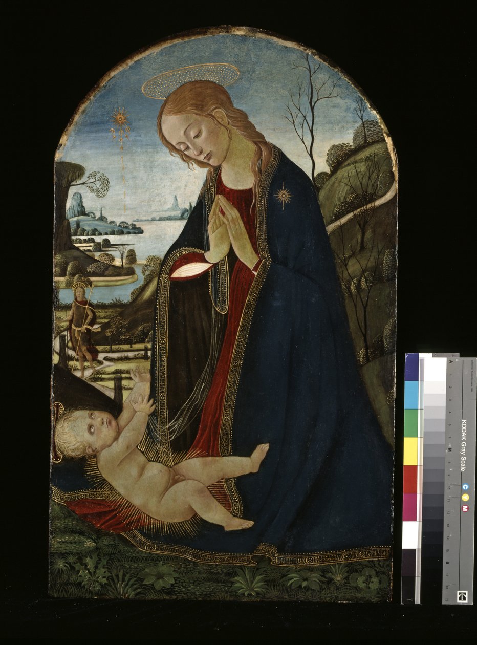 Madonna Adoring The Christ Child by Jacopo del Sellaio