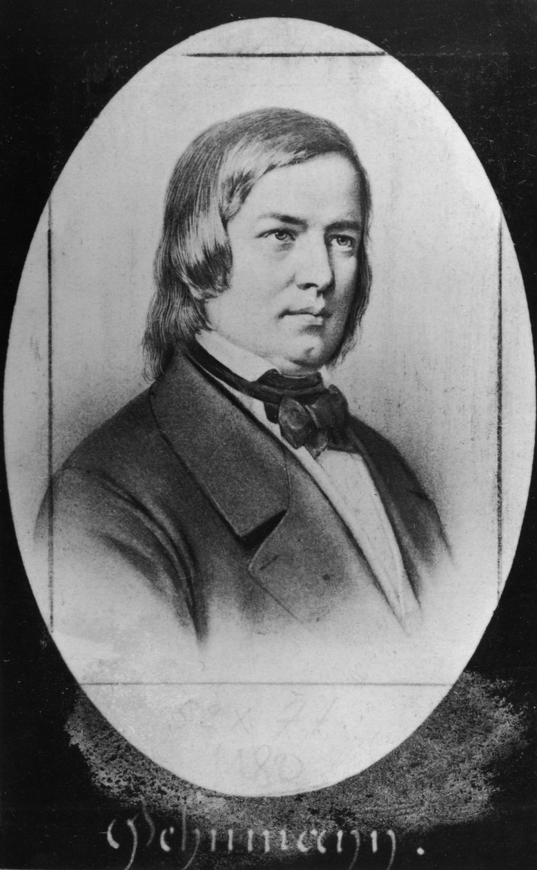 Robert Schumann engraved from a photograph by Pierre Jacotin
