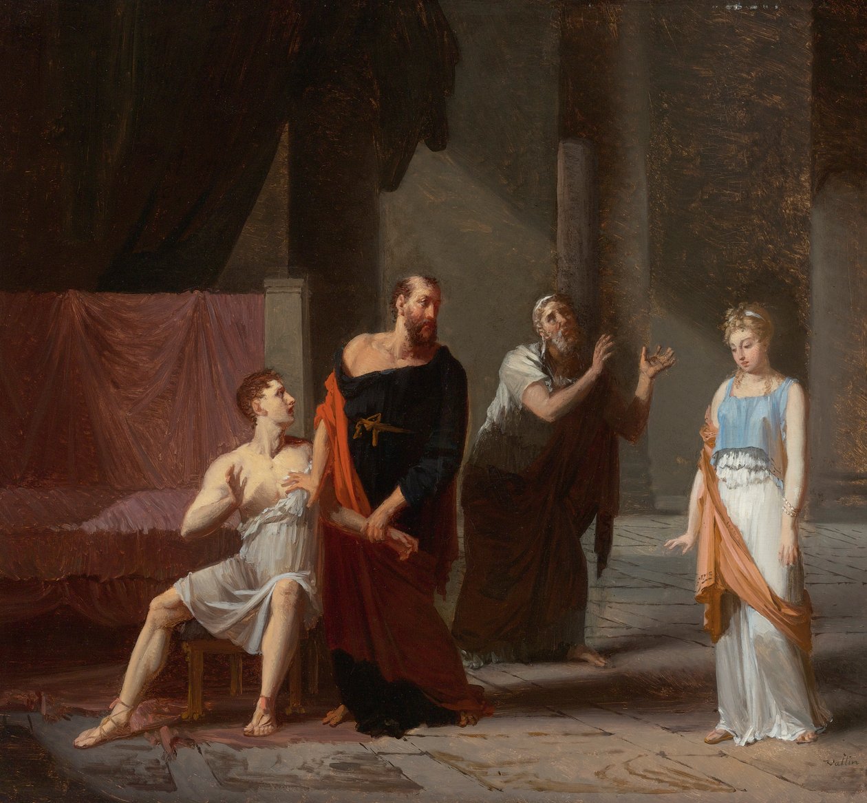 Antiochus and Stratonice by Jacques Antoine Vallin