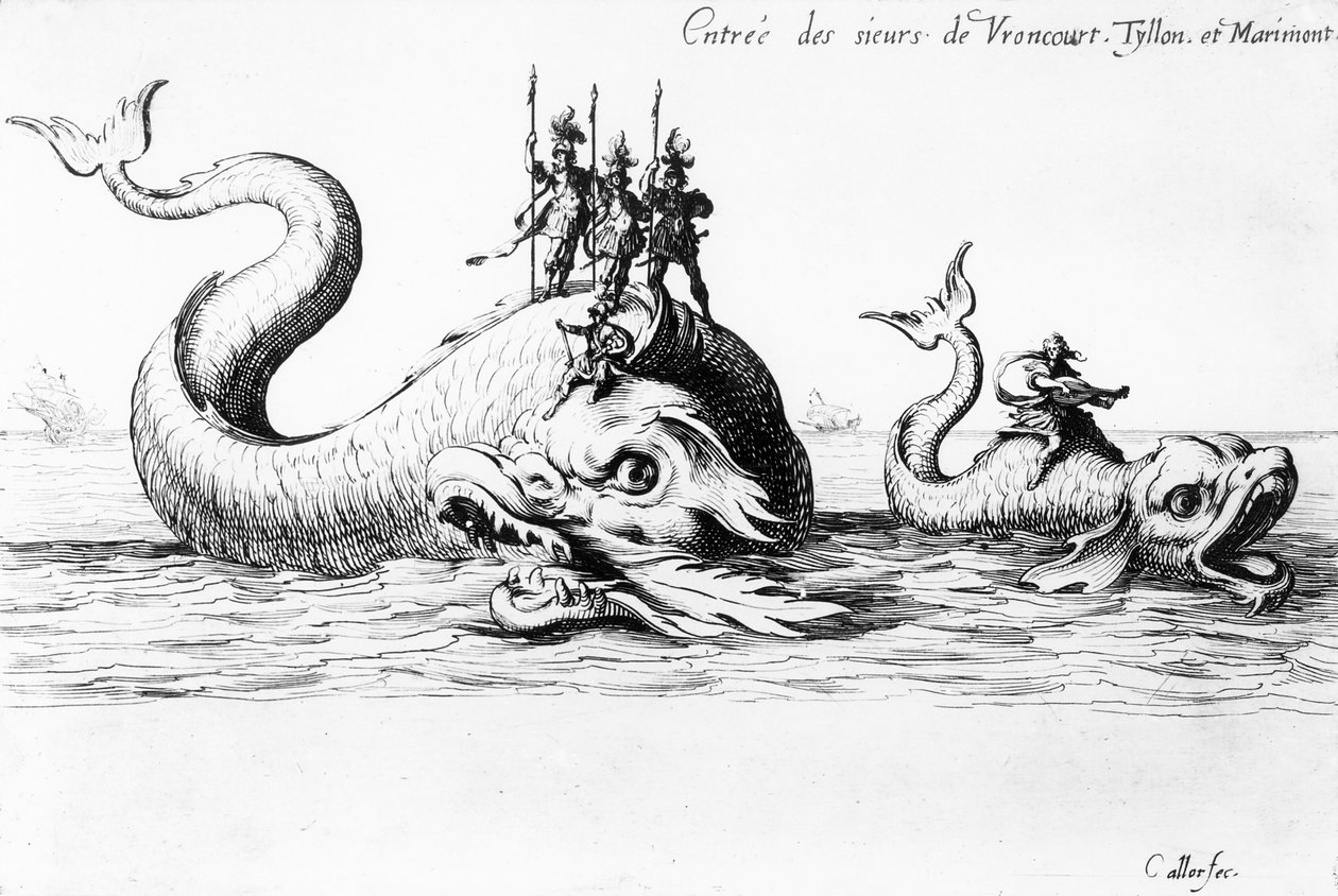 The Entrance of the Lords of Vroncourt, Tyllon, and Marimont by Jacques Callot