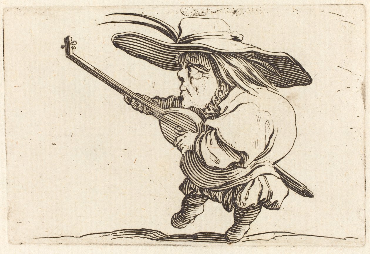 The Lute Player, c.1622 by Jacques Callot