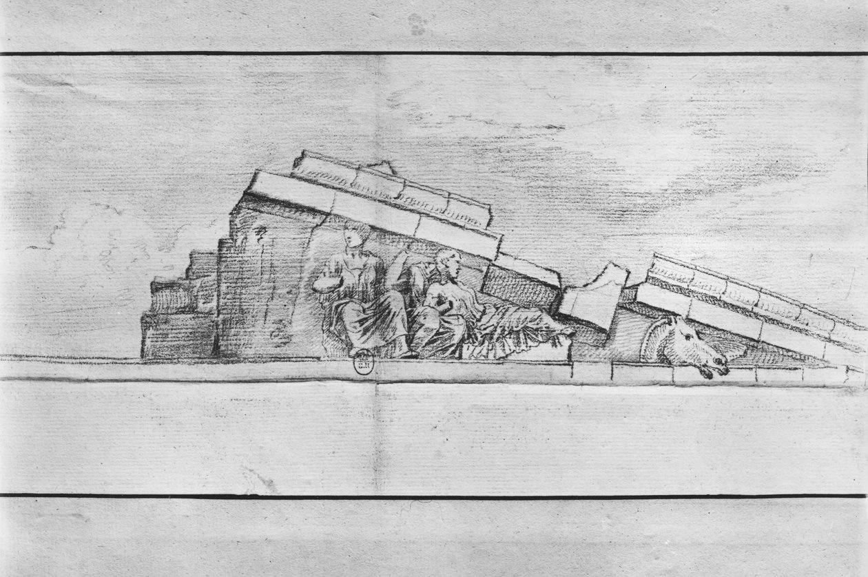 Study of the Frieze from the West Pediment of the Parthenon by Jacques Carrey