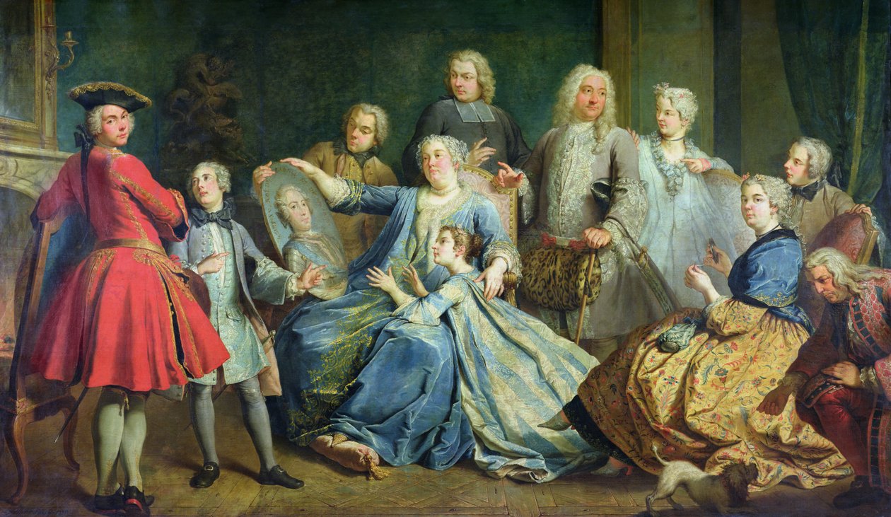 Madame Mercier Surrounded by Her Family, 1731 by Jacques Dumont