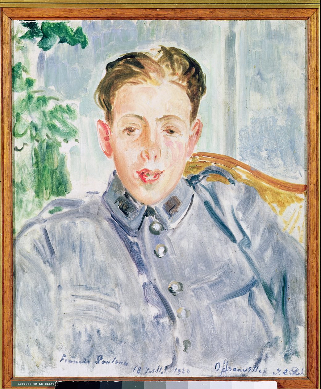Portrait of Francis Poulenc, 1920 by Jacques Emile Blanche
