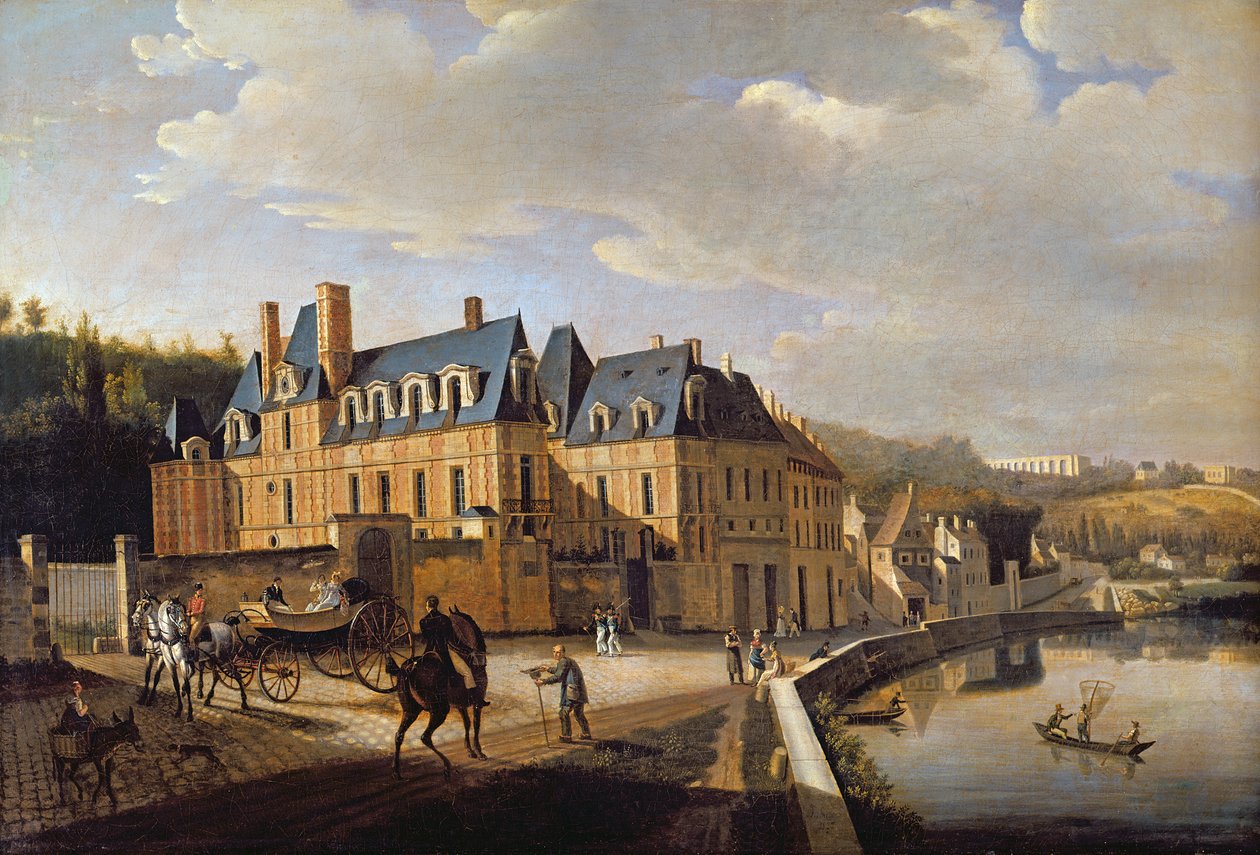 Chateau de la Chaussee near Bougival by Jacques Francois Joseph Swebach