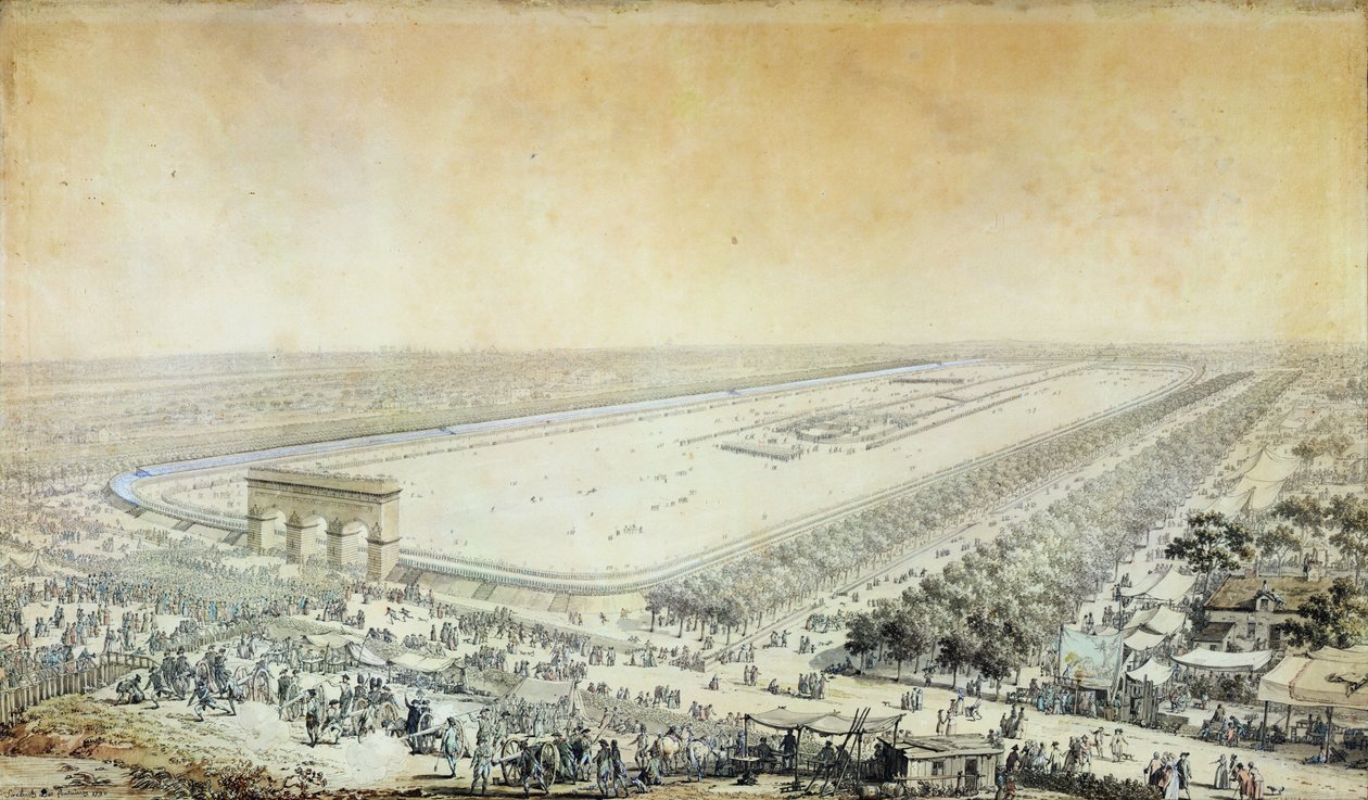 General View of the Champ-de-Mars during the Fete de la Federation, 14th July 1790 by Jacques Francois Joseph Swebach
