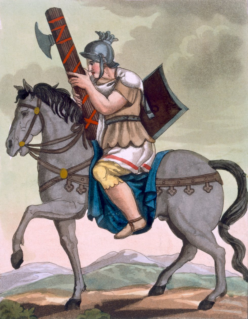 A Military Lictor of the Cavalry, Bearer of the Fasces, Illustration from 
