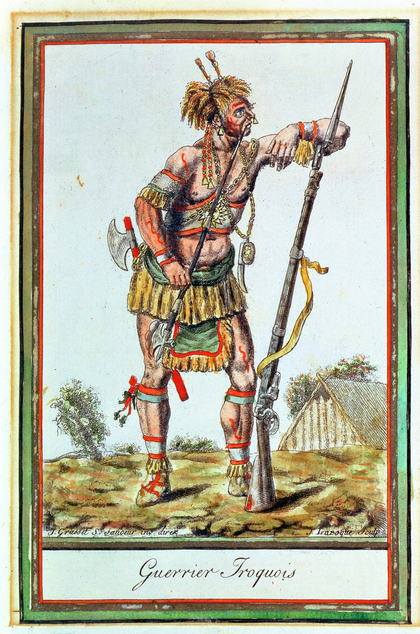 Iroquois Warrior by Jacques Grasset de Saint Sauveur