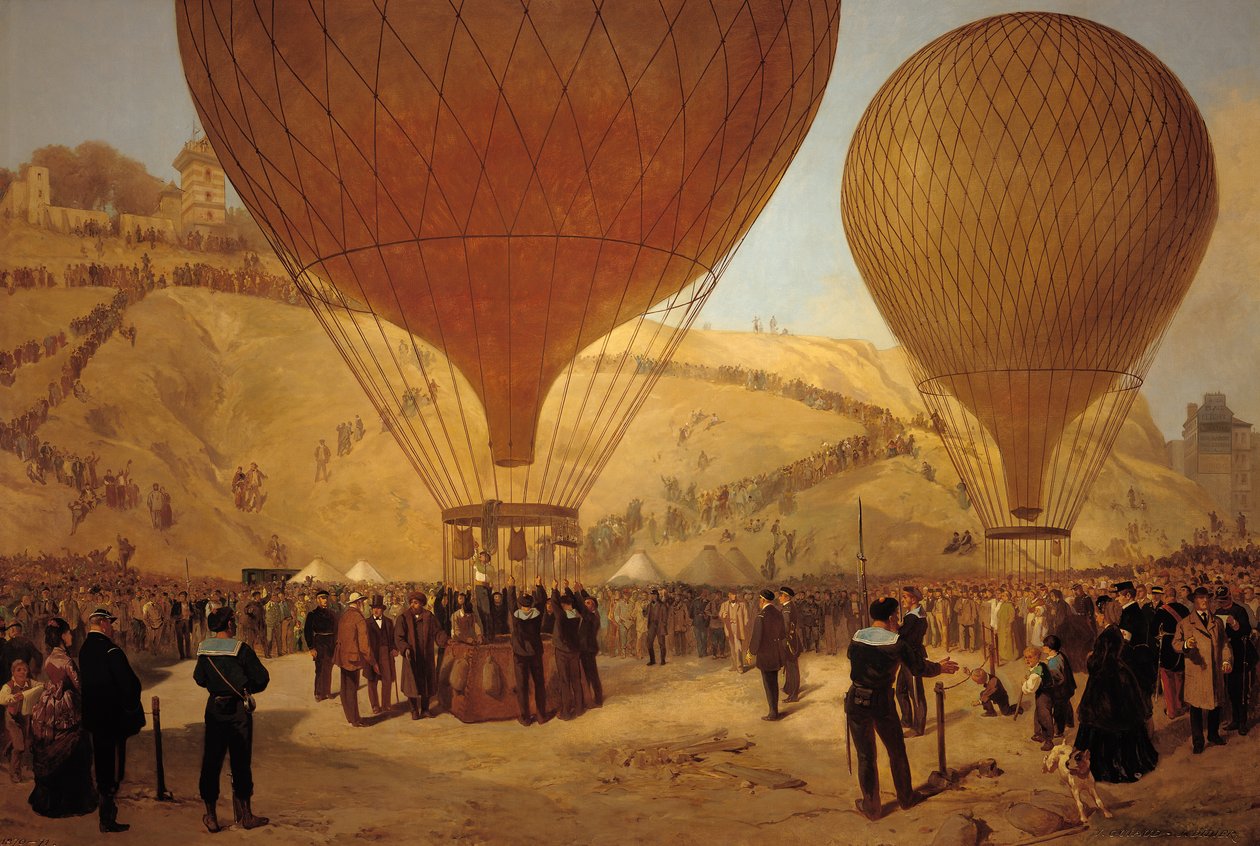 The Departure of Leon Michel Gambetta in the Balloon 