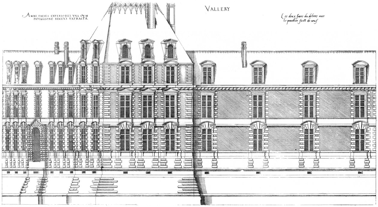 Engraving from Le premier volume des plus excellents Bastiments de France by Jacques I Androuet du Cerceau
