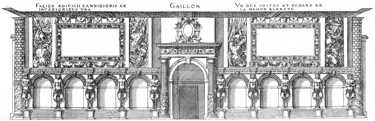 Gaillon one of the interior walls of the Maison Blanche by Jacques I Androuet du Cerceau