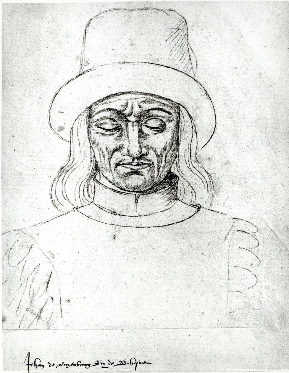 John of Luxembourg, King of Bohemia by Jacques Le Boucq