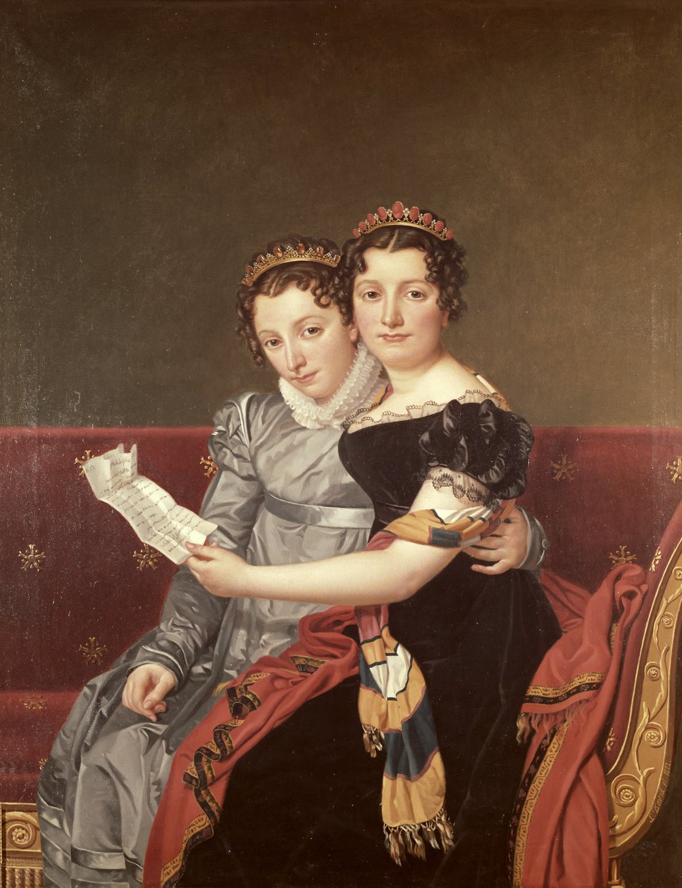 Zenaide and Charlotte Bonaparte, 1822 by Jacques Louis David