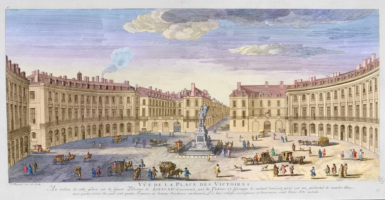 Place des Victoires, Paris (later colouration) by Jacques Rigaud