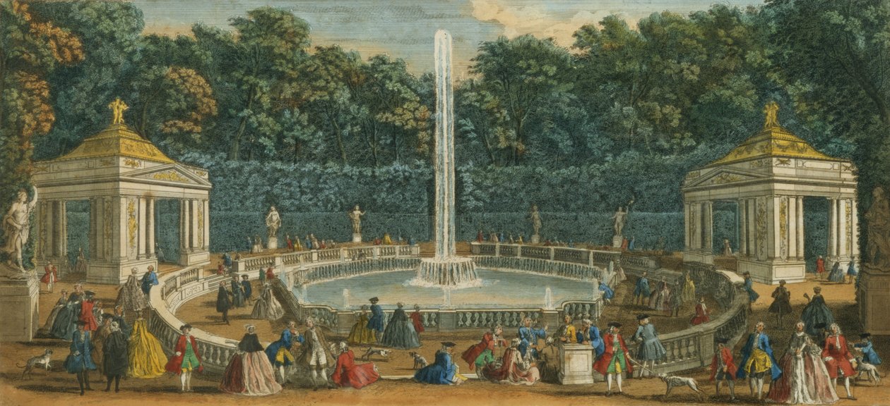 The Domes in the Garden at Versailles, pub. by Laurie and Whittle, 1794 by Jacques Rigaud