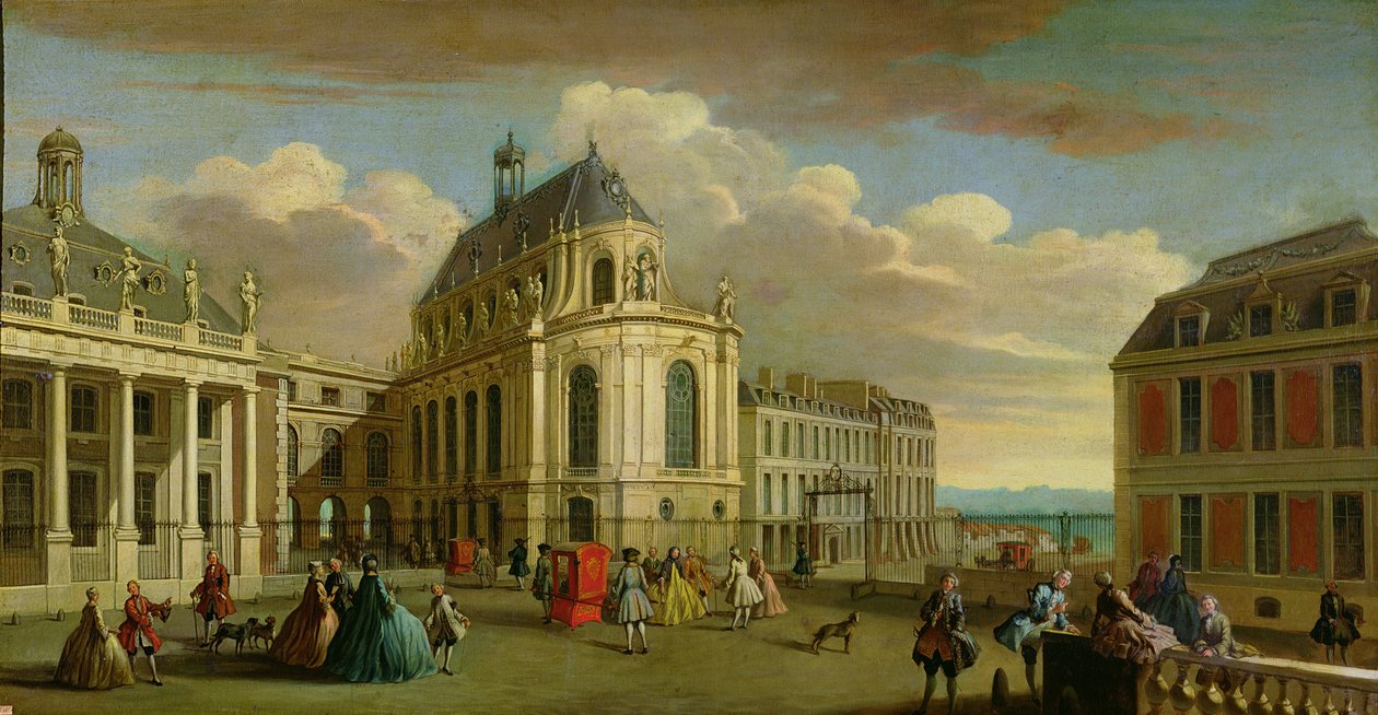 View of the Chapel of the Chateau de Versailles from the Courtyard by Jacques Rigaud