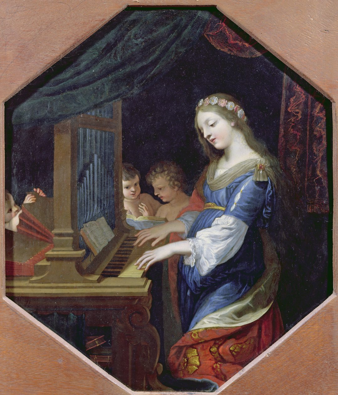 St. Cecilia Playing the Organ by Jacques Stella