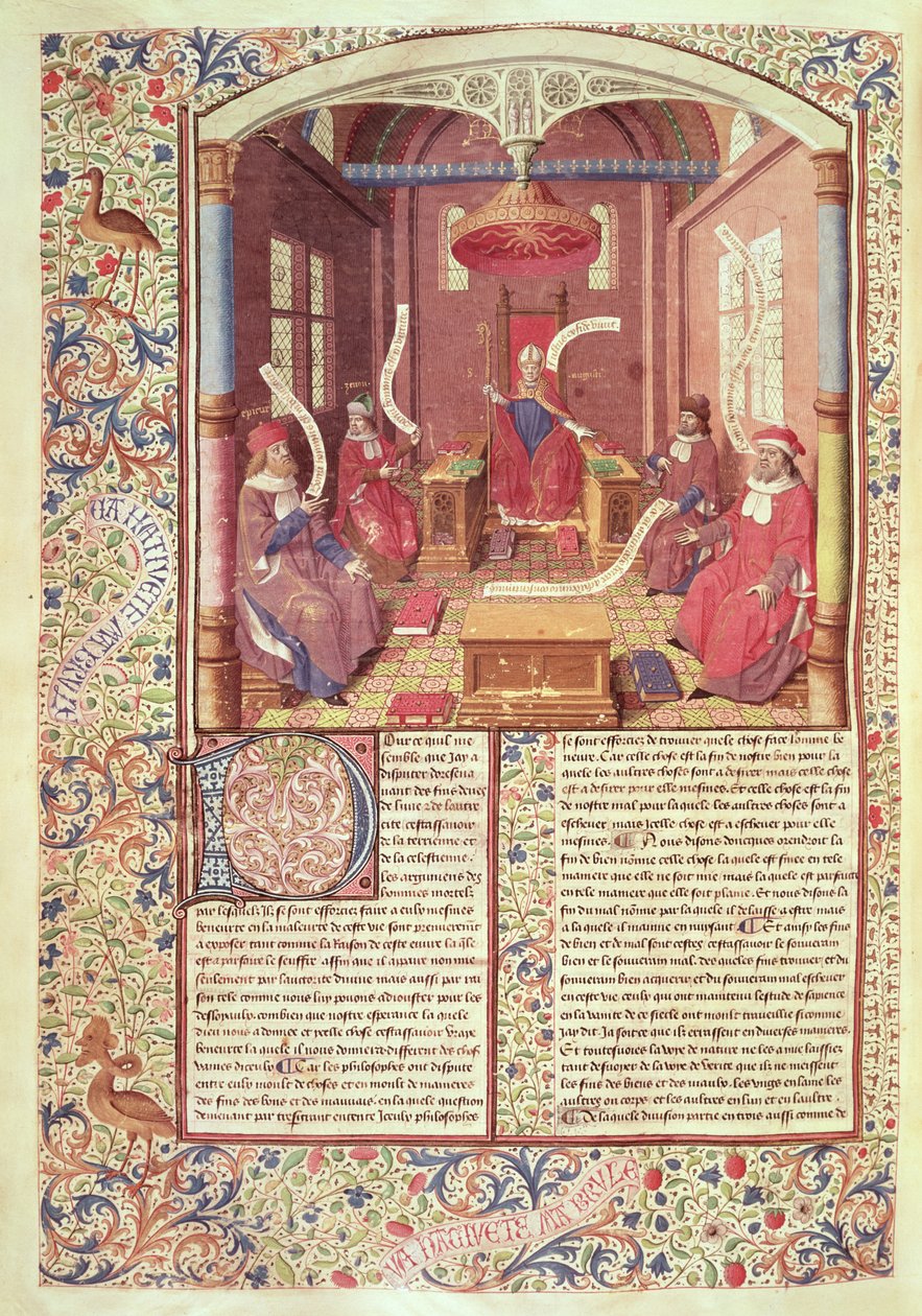 St. Augustine, Epicurus, Zeno, Antiochus and Varron, from 