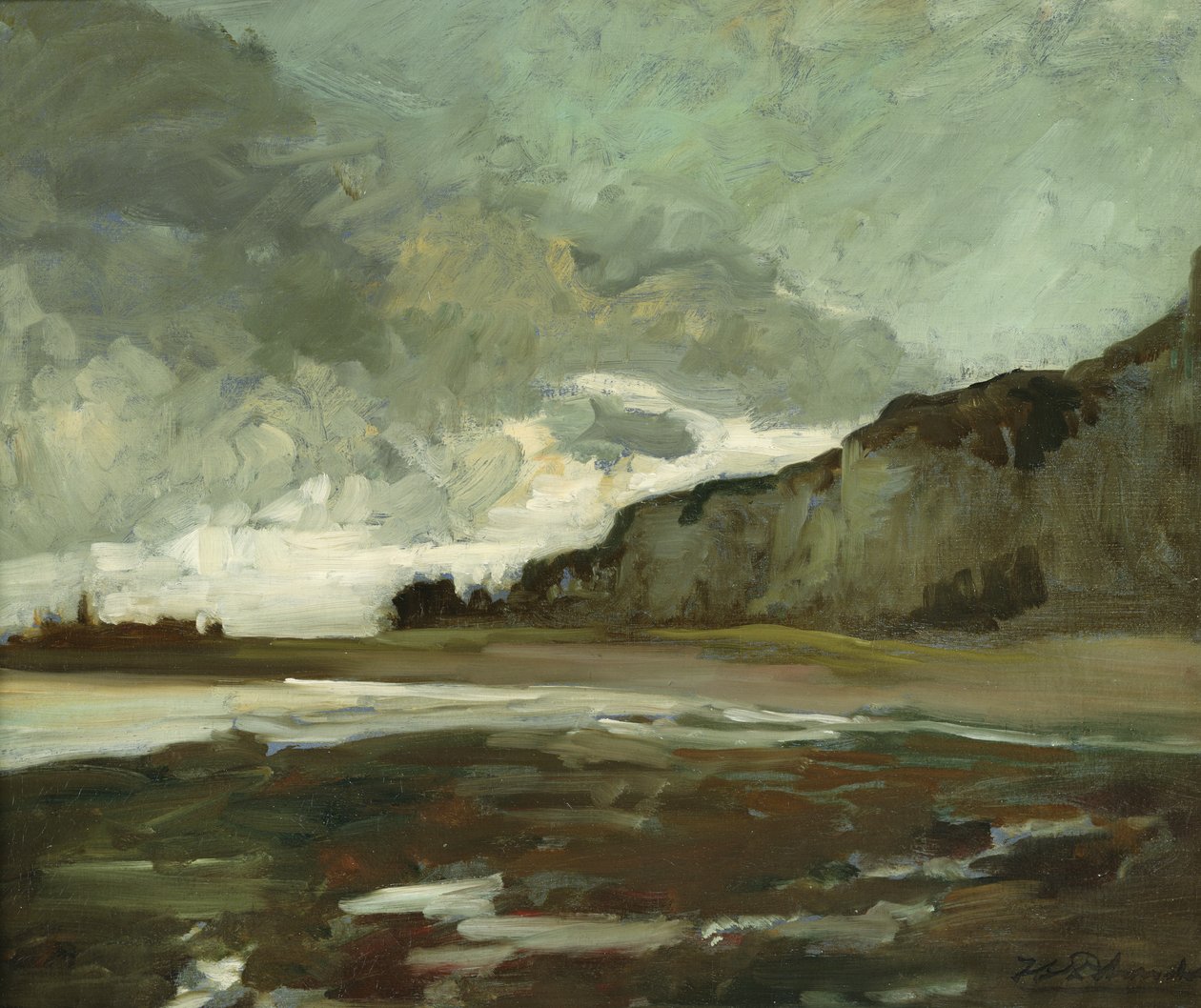 The Cliffs at Dieppe by Jacques Emile Blanche