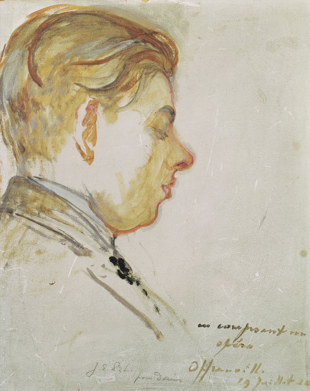 Study for a Portrait of Francis Poulenc, 19th July 1920 by Jacques Emile Blanche