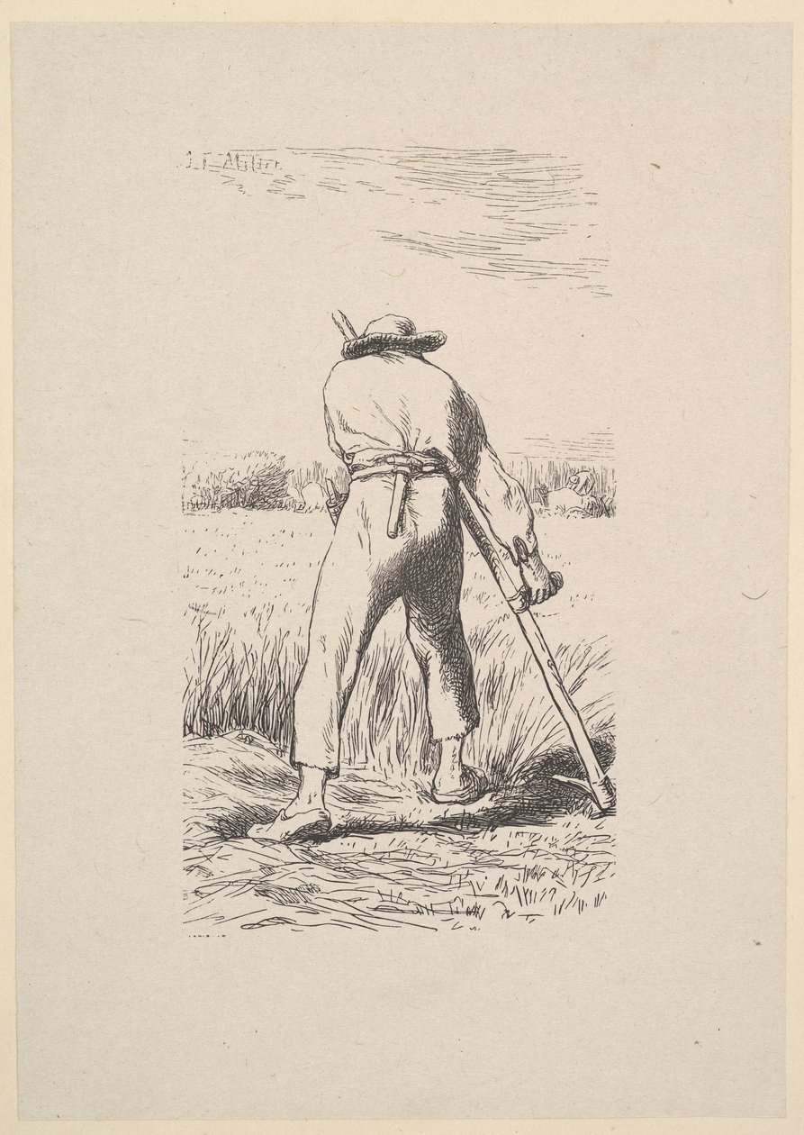 The Wheat Reaper by Jacques Adrien Lavieille