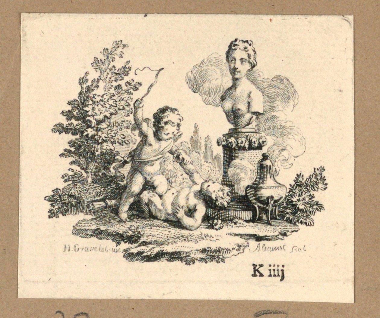 Cupid Punishing a Satyr Girl by Jacques Alianet