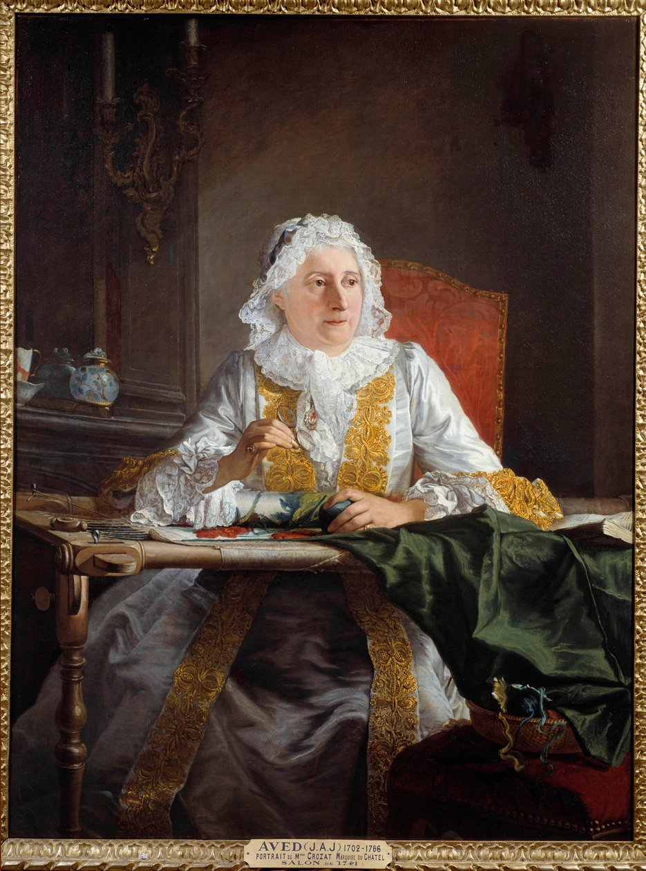 Portrait of Madame Antoine Crozat, Marquise of Chatel by Jacques Andre Joseph Camelot Aved